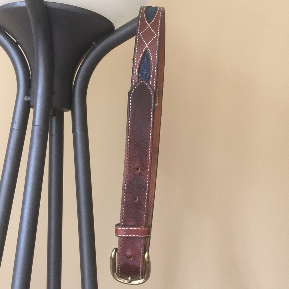 Leather and jean belt